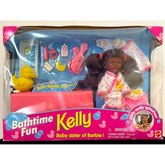 Mattel Other - NEW NIB Vintage Barbie Doll 1995 Bathtime Fun Kelly Black African American HTF